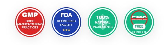 Quality Seals — FDA Registered, GMP Certified, Made in USA, 100% Natural